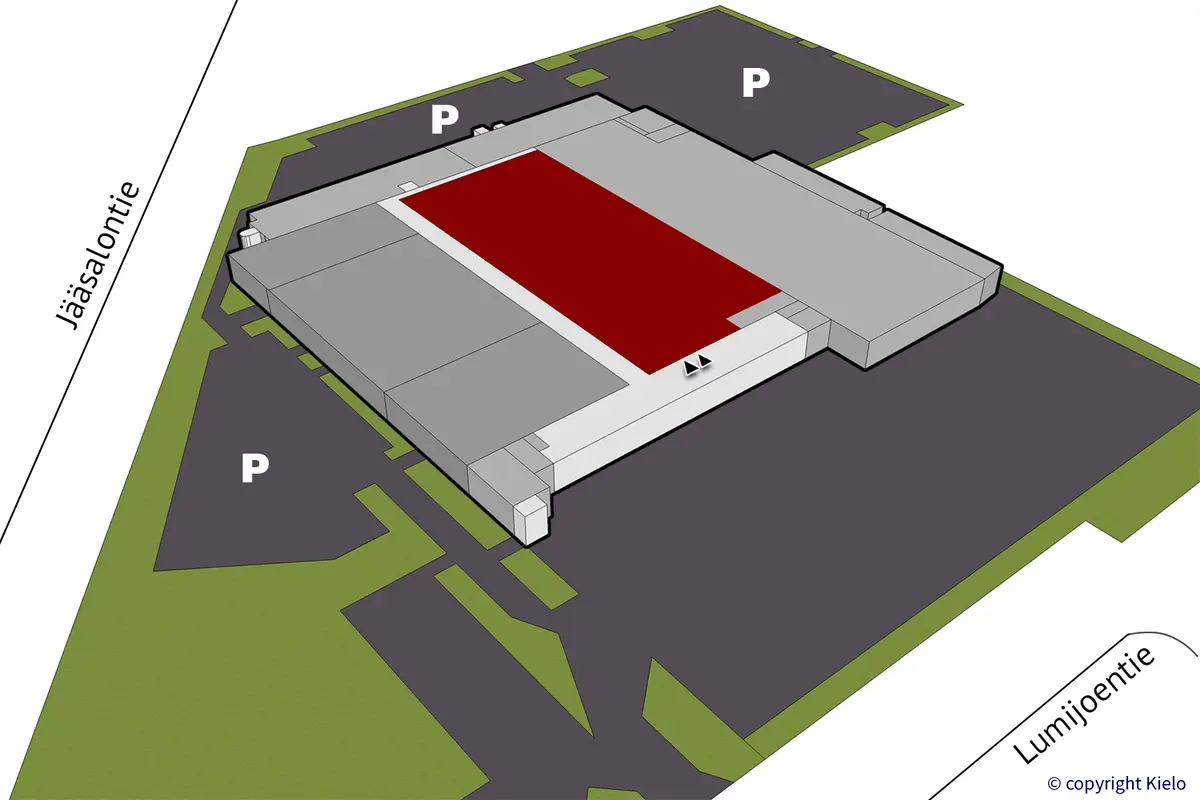 Oulun Nuottasaarentie 5, katutason 4857,5 m2 toimitilan sijaintikuva.