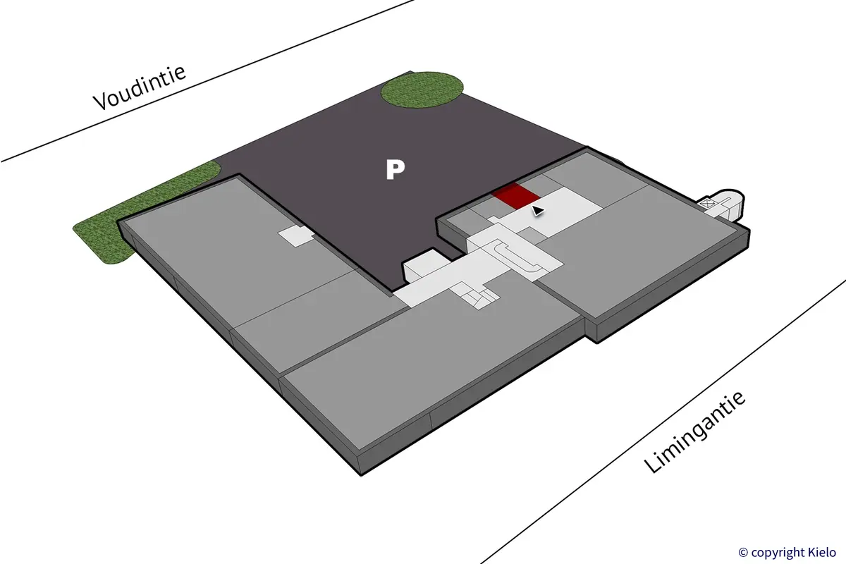Oulun Voudintie 4, 1. kerroksen 9,5 m2 toimitilan sijaintikuva.