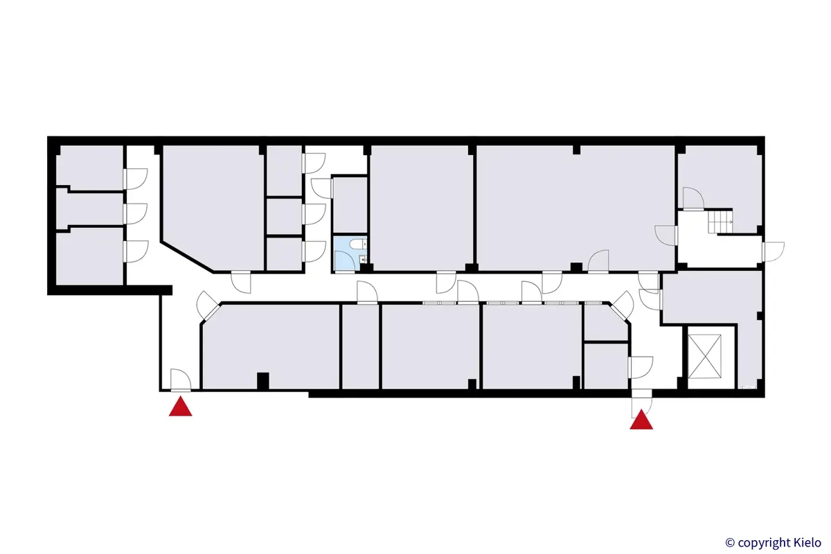 Oulun Voudintie 2 kellarikerroksen varastotilojen pohjakuva